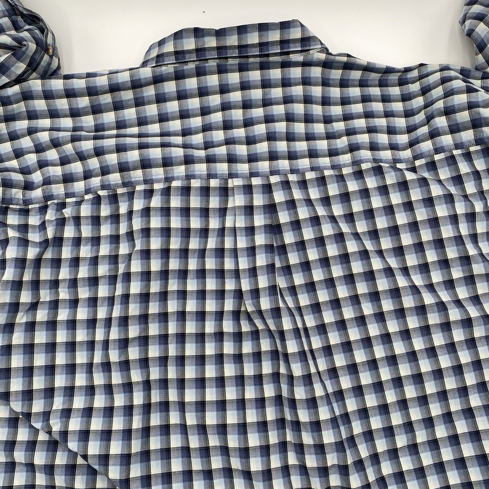 Carhartt Men 3XL Tall Blue Plaid Long Sleeve Relaxed Fit Button Down Shirt - Picture 9 of 10